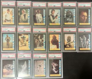 1977 Star Wars Wonder Bread Psa Graded Complete Set 8.  00 Gpa Skywalker Han Solo