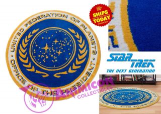 Star Trek Federation Presidential Rug 48 " Tng Polyester Pile Tos 2018