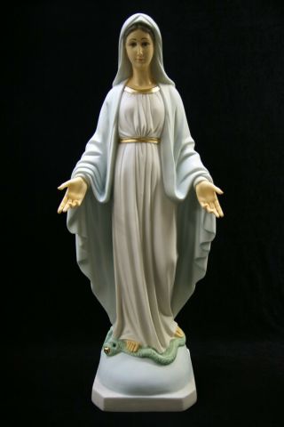 23.  5 " Our Lady Of Grace Virgin Mary Catholic Statue Sculpture Made In Italy