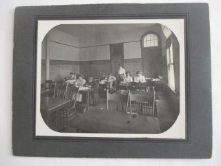 7x9 Photo By Rile Of Santa Monica School Girls In Home Economics Class C.  1900
