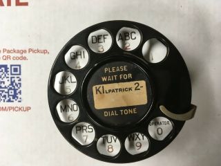 Western Electric Telephone 2ab Dial W/132 - B Porcelain Plate