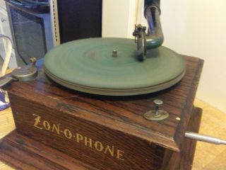 Antique Zon - O - Phone Talking Machine W/ Crank By Universal Talking Machine N.  Y. 3