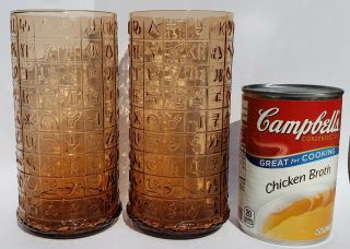 RARE Pair 1951 Imperial Glass Embossed COW BRAND TUMBLERS Texas Brands CATTLE 4