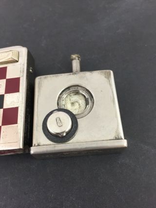 Vintage K50 Semi Automatic Pocket Lighter Made In Germany - Checkerboard Pattern 5