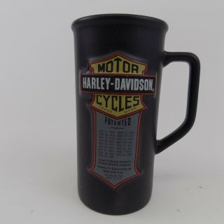 Harley Davidson Motorcycles 3d Embossed Logo Coffee Cup Mug Patented List Tall