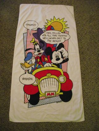 Vintage Franco Mickey Mouse Beach Towel
