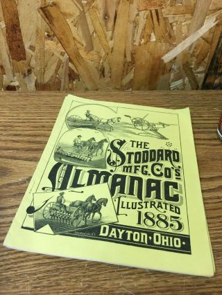 Vintage 1885 Stoddard Mfg Co Almanac Dayton Ohio,  Farm Memorabilia Brookings Sd