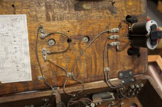 Antique Kellogg Crank Wall Mount Telephone 1900s Quartersawn Tiger Oak Phone 5