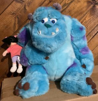 Sully With Boo 12 " Plush Disney Store Pixar Monsters Inc