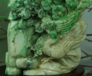 Cert ' d Untreated green Nature jadeite Jade Statue Sculpture Buddha wer006613 6
