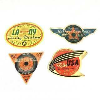 Harley - Davidson Metal/tin Signs Set Of 4 Small
