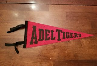 Vintage Felt Pennant Flag Adel Iowa Tigers Football - 1950s 2