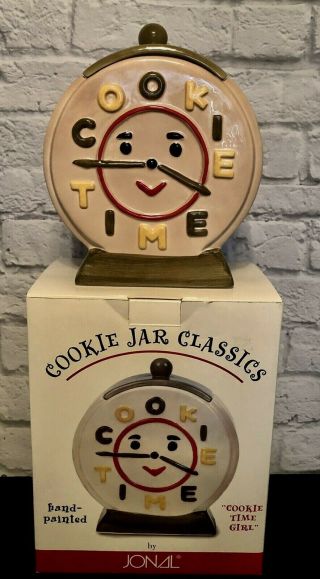 Cookie Time Clock Face Cookie Jar Cookie Time Girl Rare Vintage