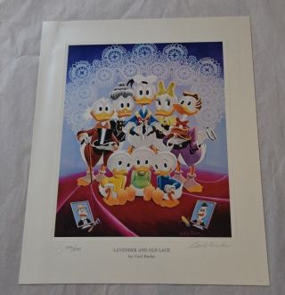 Carl Barks Lavender And Old Lace Duck Family Signed 570/595 Litho Art 1996