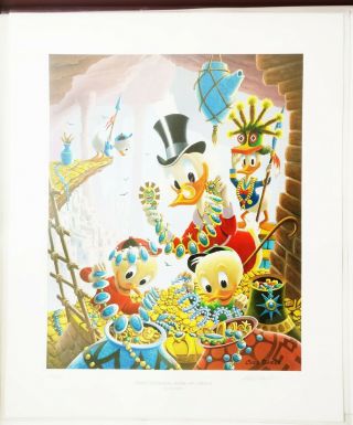 Disney - Carl Barks Signed Lithograph - First National Bank Of Cibola 293 / 345