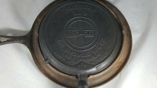 Griswold Slanted Logo Cast Iron Waffle Maker No 8 312 w/ Base D HE 2
