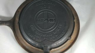 Griswold Slanted Logo Cast Iron Waffle Maker No 8 312 w/ Base D HE 3
