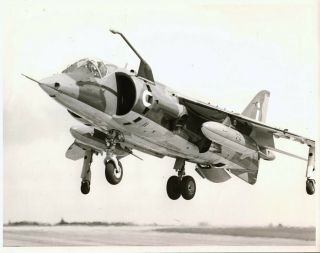 Large And Fine Official Photograph Of A Harrier Gr1