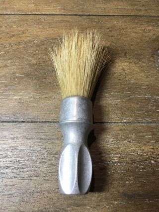 Vintage Barber Shop Shaving Brush Rubberset 4 Aluminum Handle Made In Usa