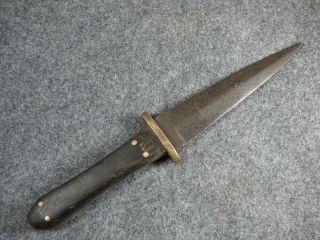 Mid 1800s Trapper Trader Dagger Knife Walnut Grip Hudson ' s Bay Company 8