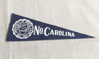 1950s 60s Vintage Unc Pennant University Of North Carolina Felt College Souvenir