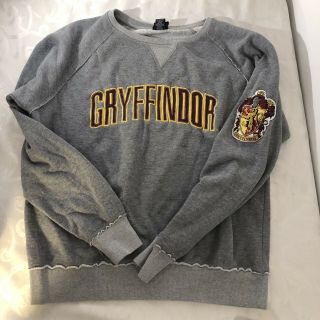 Harry Potter Gryffindor Sweatshirt Sz L Gray Wizarding World Universal Studios