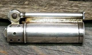 Vintage Dunhill Sterling Silver Service Lighter WWII Trench lighter Rare 8