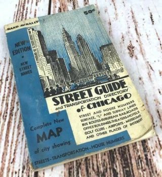 Vtg Rand Mcnally Chicago Il Street Guide Book Map 1953 City Directory House No