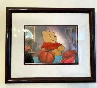 Walt Disney Production Cel Framed With Winnie The Pooh