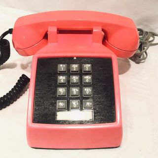 Retro Hot Pink Itt Collectible Phone Touchtone Vintage