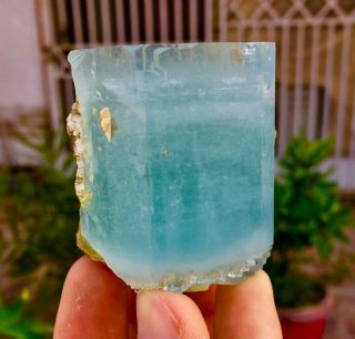 934 C.  T Top Class Damage Double Terminated Blue Color Aquamarine Crystal 3