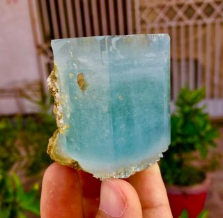 934 C.  T Top Class Damage Double Terminated Blue Color Aquamarine Crystal 4