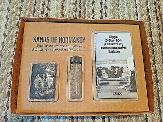 Sands Of Normandy Zippo D - Day 60th Anniversary Commemorative Lighter