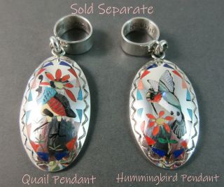 ON HOLD - Zuni QUENTIN QUAM Picturesque Mosaic Inlay 925 SNOW OWL Ring SZ 6 - 3/4 11