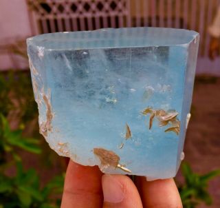 WoW 1317 C.  T Top Class Damage Terminated Blue Color Aquamarine Crystal 3