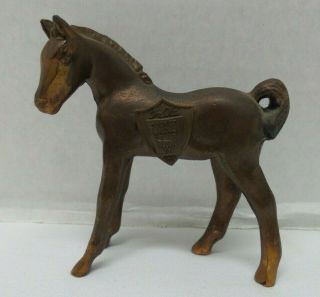 Vintage Metal Horse Figurine Souvenir The Old Bucket Of Blood Virginia City Nv