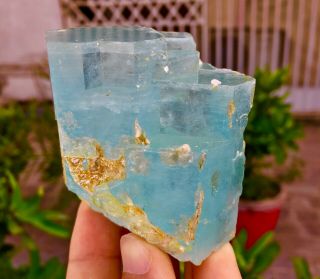 WoW 1347 C.  T Top Class Damage Terminated Blue Color Aquamarine Crystal 2