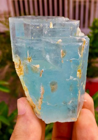 WoW 1347 C.  T Top Class Damage Terminated Blue Color Aquamarine Crystal 4