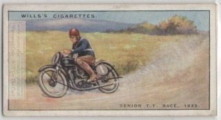 1929 Senior Isle Of Man Tourist Trophy Race Charlie Dodson 85,  Y/o Trade Ad Card