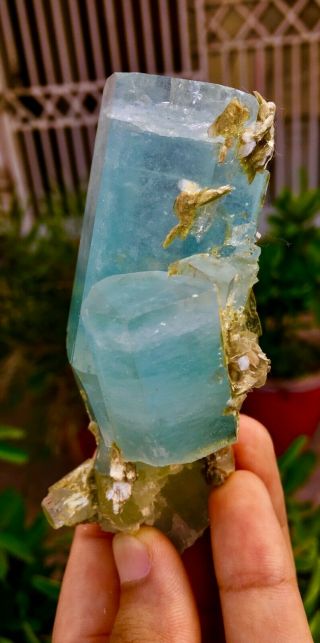 WoW 990 C.  T Top Class Damage Terminated Blue Color Aquamarine Crystal 4