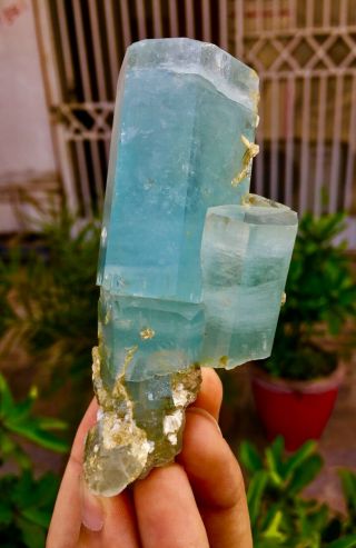 WoW 990 C.  T Top Class Damage Terminated Blue Color Aquamarine Crystal 5