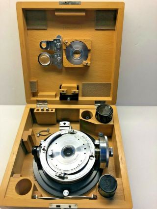Carl Zeiss Microscope Universal Rotary Stage Axis Microscope Set Fedorov
