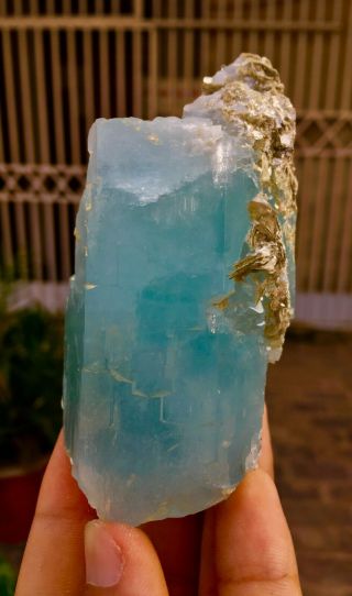 WoW 1565 C.  T Top Class Damage Terminated Blue Color Aquamarine Crystal 2