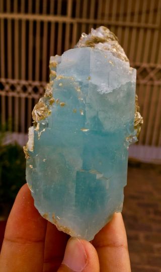 WoW 1565 C.  T Top Class Damage Terminated Blue Color Aquamarine Crystal 4