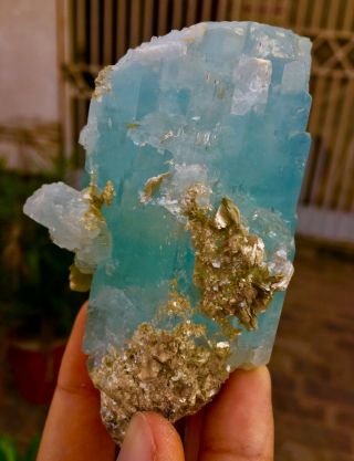 WoW 1565 C.  T Top Class Damage Terminated Blue Color Aquamarine Crystal 6