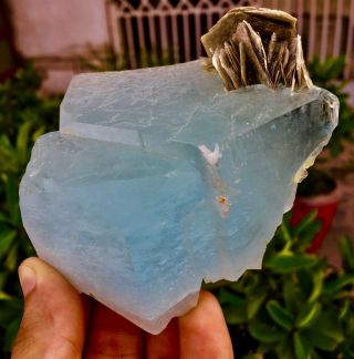 WoW 1754 C.  T Top Class Damage Terminated Blue Color Aquamarine Crystal 2