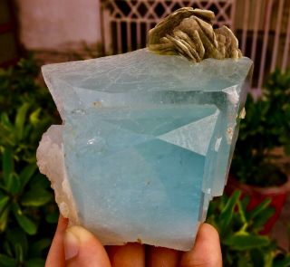 WoW 1754 C.  T Top Class Damage Terminated Blue Color Aquamarine Crystal 3