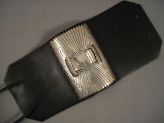 EXTREMELY RARE AND UNIQUE VINTAGE NAVAJO SUNRAY SILVER WATCH KETOH BRACELET OLD 5