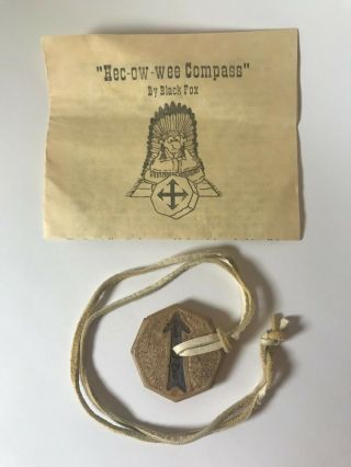 Scarce Vintage Magician Hec - Ow - Wee Compass By Black Fox Magic Trick