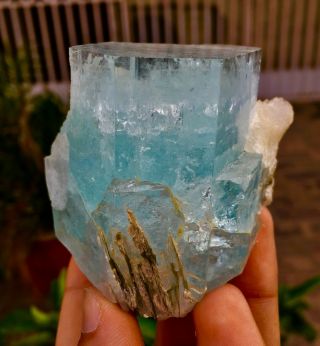 WoW 1572 C.  T Top Class Damage Terminated Blue Color Aquamarine Crystal 5